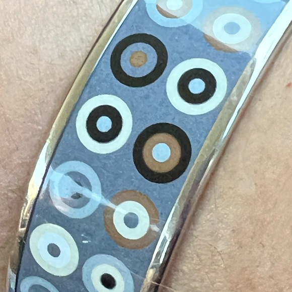 Bracelet- Original HERMES. Stylish Gray Patterned.
